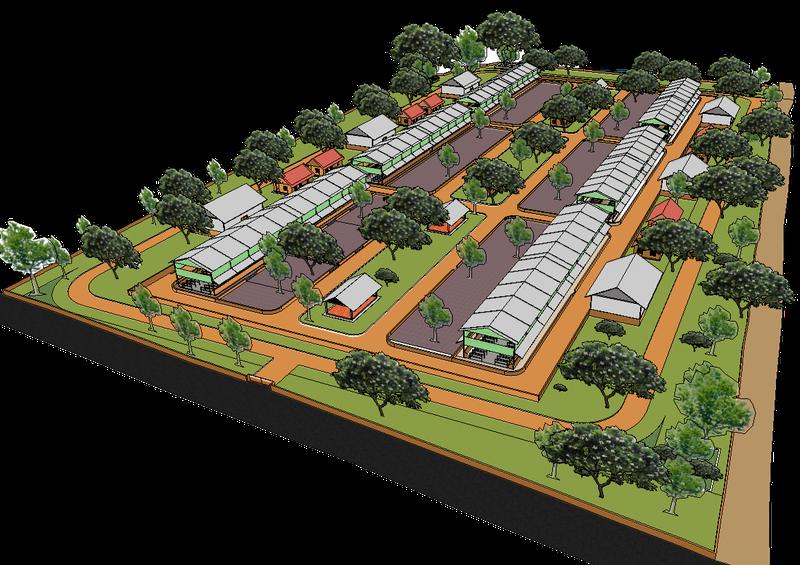 Concept rendering of the permanent Dakshin Vrindavan gaushala